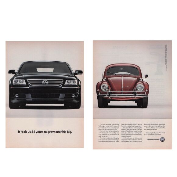 2003 Phaeton VW Volkswagen car 54 Years Old Beetle art Photo Pinup Poster Print - Picture 1 of 3